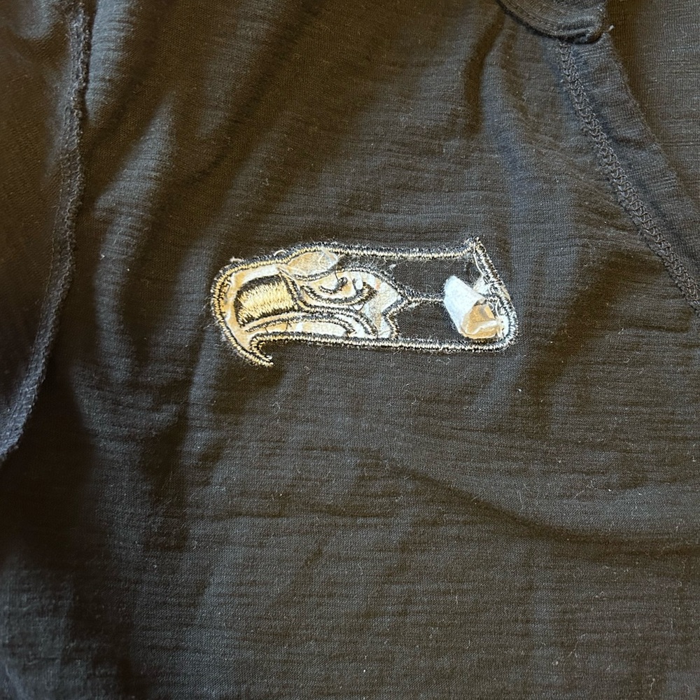 Seattle Seahawks Black Hooded Long Sleeve Shirt - Picture 10 of 13